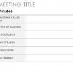 Screenshot of the Outlook Meeting Minutes Template