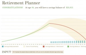 Screenshot of the Retirement Financial Planner