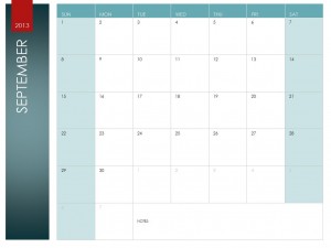 September Calendar screenshot