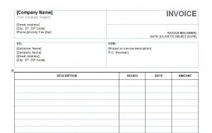 Screenshot of the Service Invoice Template