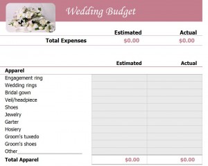 Screenshot of the Wedding Checklist Template