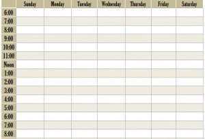 Weekly Schedule Template screenshot