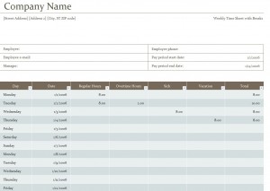 Photo of the Biweekly Timesheet Template