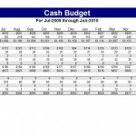 Screenshot of the Cash Budget Template