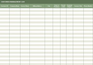 Customer contact spreadsheet template free