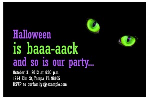 Screenshot of the free Halloween Party Invitations