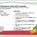 Screenshot of the Recipe Card Template