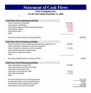 Statement of Cash Flows Template