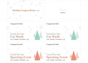 holiday gift coupons screenshot