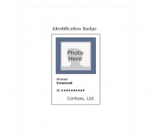 Free Photo ID Badge Template