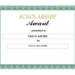 Scholarship Award Template photo