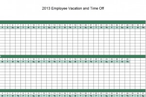 Vacation Schedule Template screenshot.