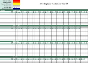 Photo of the Vacation Tracking Template