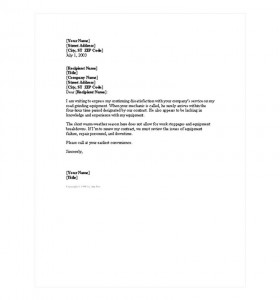 Free Complaint Letter Template