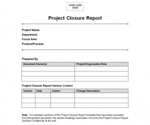 Project Closure Report Template