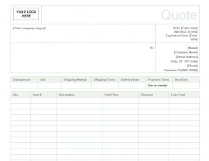 Free Quote Sheet Template