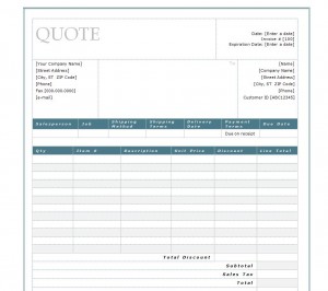 Free Sales Quote Template