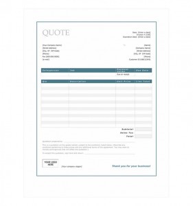 Free Service Quote Template