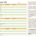 Free Grocery Checklist
