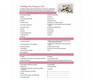 Wedding Day Checklist Free