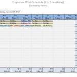 Free Excel Work Schedule Template