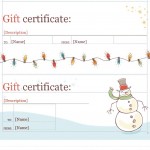 Free Holiday Gift Certificate Template