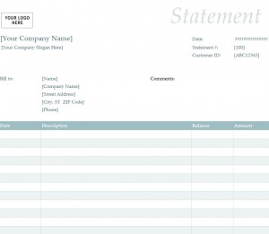 Free Billing Statement