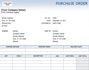 Excel Purchase Order Template Free