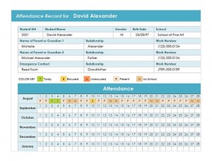 Free Student Attendance Template