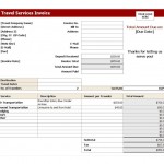 Free Travel Service Invoice