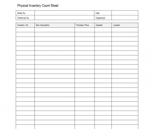 Free Sample Inventory Sheet