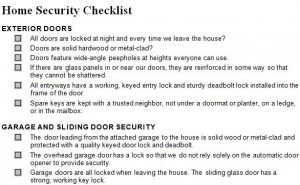Microsoft Home Security Checklist