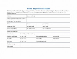 Microsoft House Inspection Checklist