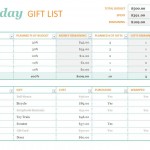Microsoft Holiday Gift List Template