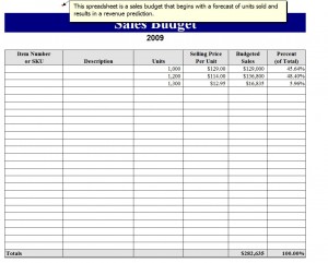 Sales Goals Template Free