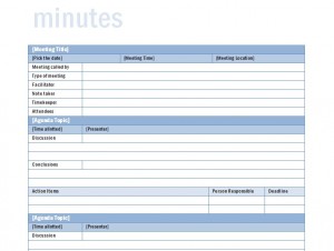 Free Meeting Minutes Template