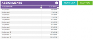 Assignment Planner Template