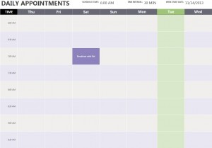 Daily Appointment Calendar