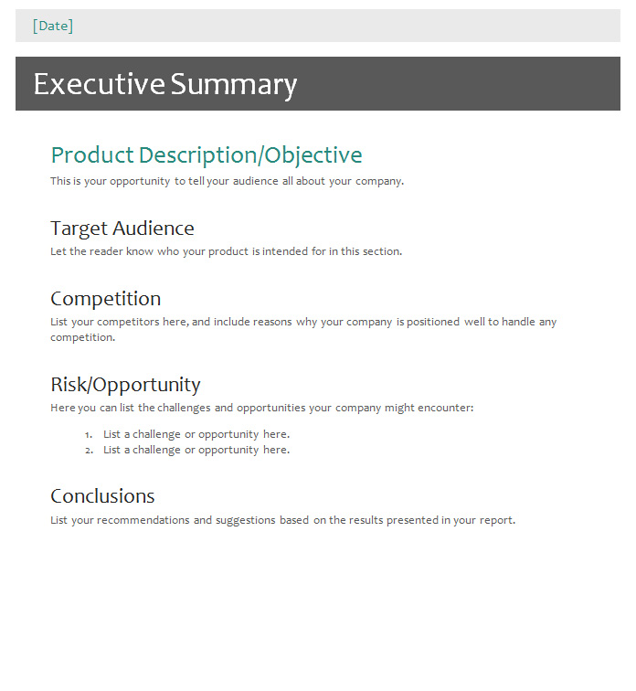 Executive Report Template