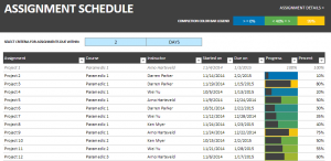 Assignment Schedule Template