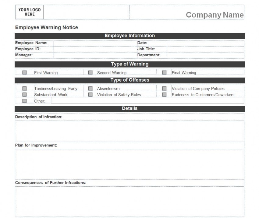 Employee Written Warning Template Free from templatehaven.com