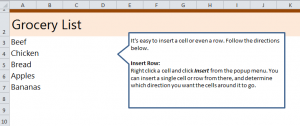 Adding a Row or Column