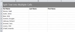 Splitting Text in Cells