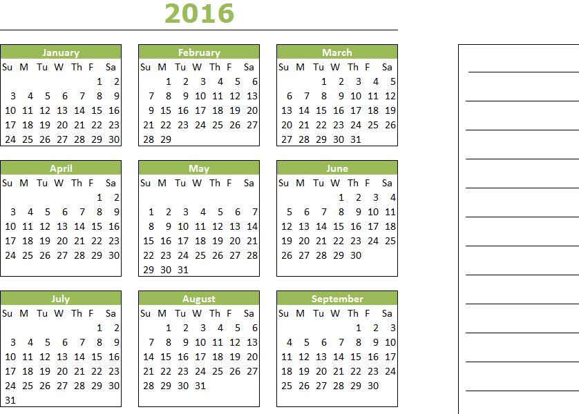 Yearly Calendar Sheet » Template Haven