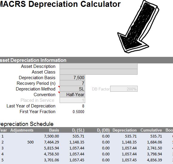 Depreciation Calculation Template