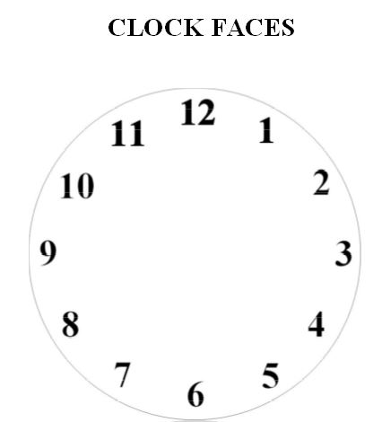Clock Faces Template