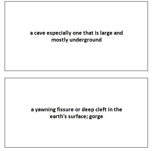Geographical Terms Flash Cards
