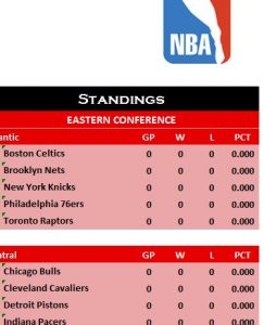 NBA Schedule 2016-17