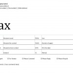 Screenshot of the Fax Cover Sheet Template