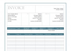 Screenshot of the Sales Invoice Template